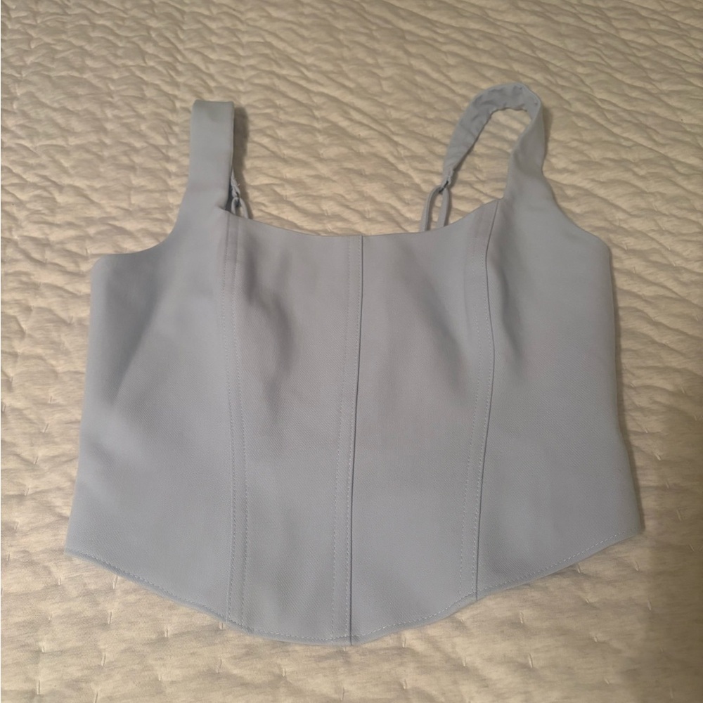 Abercrombie & Fitch Light Blue Crop Top